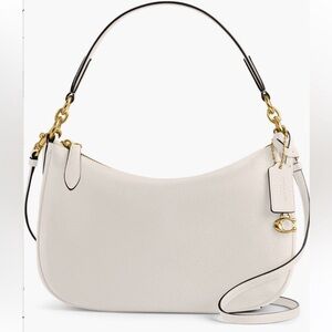 Coach Brass/Chalk Cary Crossbody Bag Pebble Leather Comes in Dust Bag Trending